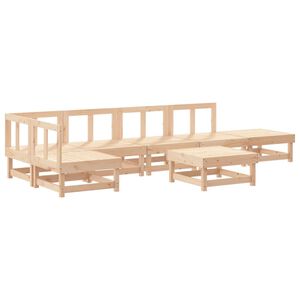 vidaXL 7-delige Loungeset massief grenenhout