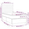 vidaXL Boxspring met matras en LED stof lichtgrijs 80x200 cm