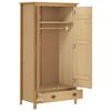 vidaXL Kledingkast Hill 2 deuren 89x50x170 cm massief grenenhout