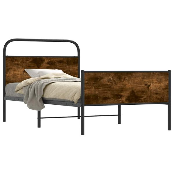 vidaXL Bedframe zonder matras bewerkt hout sonoma eikenkleur 90x190 cm