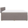 vidaXL Boxspring met matras stof taupe 180x200 cm
