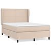 vidaXL Boxspring met matras kunstleer cappuccinokleurig 140x200 cm