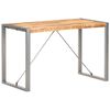 vidaXL Eettafel 120x60x75 cm massief ruw mangohout