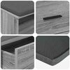 vidaXL Halbank met kussen met lade Grijs Sonoma 100 x 38 x 46 cm