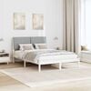 vidaXL Bedframe met hoofdeinde Wit 135 x 190 cm Massief grenenhout