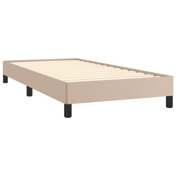 vidaXL Bedframe kunstleer cappuccinokleurig 100x200 cm