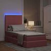 vidaXL Opbergbed met LED met matras met LED Roze 90 x 200 cm Fluweel
