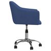vidaXL Eetkamerstoelen draaibaar 6 st stof blauw