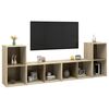 vidaXL Tv-meubelen 4 st 72x35x36,5 cm bewerkt hout sonoma eikenkleurig