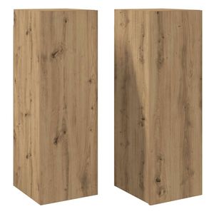 vidaXL Tv-meubelen 2 st 30,5x30x90 cm bewerkt hout artisanaal eiken