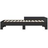 vidaXL Bedframe bewerkt hout zwart 100x200 cm