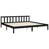 vidaXL Bedframe met hoofdbord massief hout zwart 200x200 cm