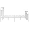 vidaXL Bedframe met hoofd- en voeteneinde metaal wit 193x203 cm