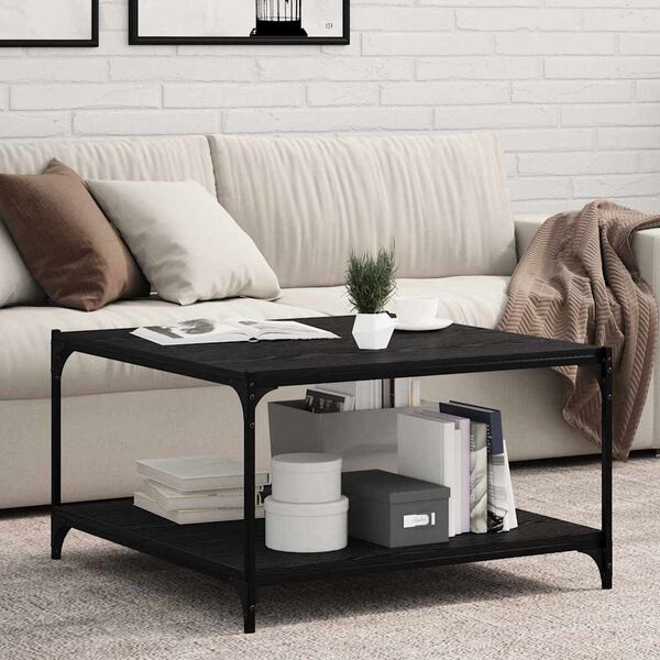 vidaXL Boekenplank Bord 4 pcs Zwart 80 x 40 x 1,5 cm Bewerkt hout