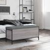 vidaXL Opbergbankje 102x42x45 cm bewerkt hout grijs sonoma eikenkleur