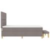 vidaXL Boxspring bed met matras met hoofdeinde Taupe 140 x 200 cm Stof