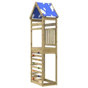 vidaXL Speeltoren Bruin 52,5 x 85 x 265 cm Massief ge&iuml;mpregneerd hout