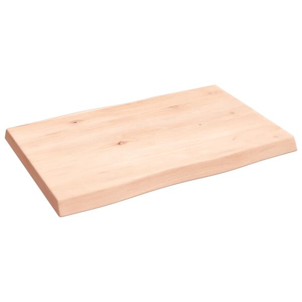 vidaXL Tafelblad natuurlijke rand 60x40x(2-4) cm massief eikenhout
