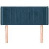 vidaXL Hoofdbord met randen 83x16x78/88 cm fluweel donkerblauw