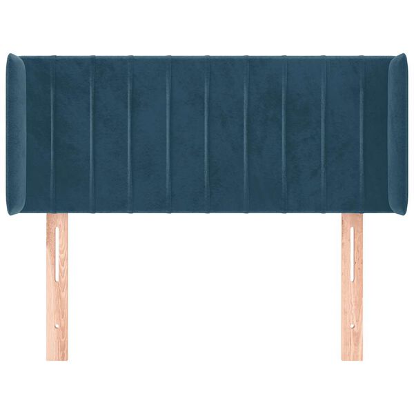 vidaXL Hoofdbord met randen 83x16x78/88 cm fluweel donkerblauw