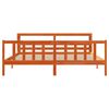 vidaXL Bedframe met hoofdbord massief grenenhout wasbruin 200x200 cm
