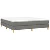 vidaXL Boxspring met matras stof donkergrijs 160x200 cm
