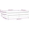 vidaXL Boxspring met matras stof donkerbruin 200x200 cm