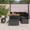 vidaXL Tuin Sofa Set met kussen met opslag met kussen 8 pcs Zwart