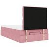 vidaXL Ottoman bed met matrassen en LED's 120x190cm fluweel roze