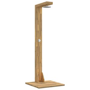 vidaXL Buitendouche 210,5 cm Massief acaciahout en roestvrij staal Wit