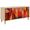 vidaXL Tv-meubel HEESCH 102 x 33 x 50 cm Sonoma Bewerkt hout