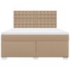 vidaXL Boxspring met matras kunstleer cappuccinokleurig 180x200 cm