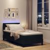 vidaXL Boxspring bed met matras met LED Zwart 80 x 200 cm Stof