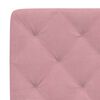 vidaXL Bedframe zonder matras fluweel roze 200x200 cm