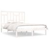 vidaXL Bedframe zonder matras massief grenenhout wit 120x200 cm