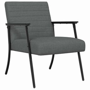 vidaXL Fauteuil Donkergrijs 59 x 75 x 78 cm Stof