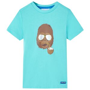 vidaXL Kindershirt met korte mouwen 140 zeeblauw