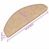 vidaXL Trapmatten 15 st 65x21x4 cm Lichtbruin Halfrond Groot