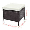vidaXL 4-delige Loungeset met kussens poly rattan bruin
