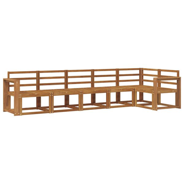 vidaXL Buiten bankenset 6 pcs Naturel Massief Acaciahout