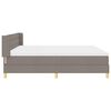 vidaXL Boxspringbed met matras Taupe 200 x 200 cm Polyester