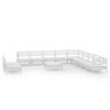 vidaXL 12-delige Loungeset massief grenenhout wit