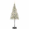 vidaXL Kerstboom met 300 LED met standaard Wit 210 cm PE en staal