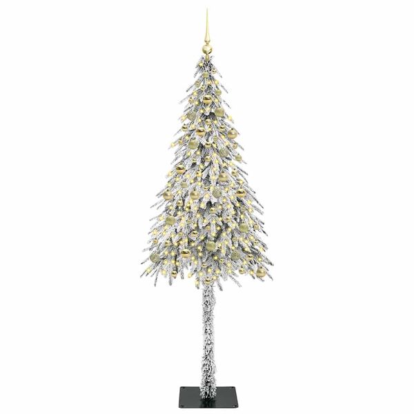 vidaXL Kerstboom met 300 LED met standaard Wit 210 cm PE en staal