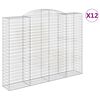 vidaXL Schanskorven 12 st gewelfd 300x50x220/240 cm ijzer