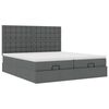 vidaXL Ottoman bed met matrassen 160x200cm stof donkergrijs