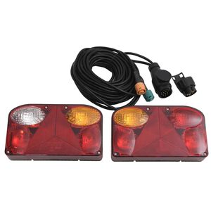 vidaXL Aanhangerlampen 2 st klassiek peertje 12 V 23x6x13 cm rood