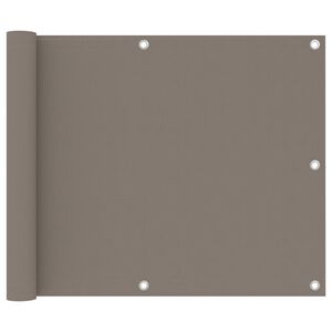 vidaXL Balkonscherm 75x300 cm oxford stof taupe
