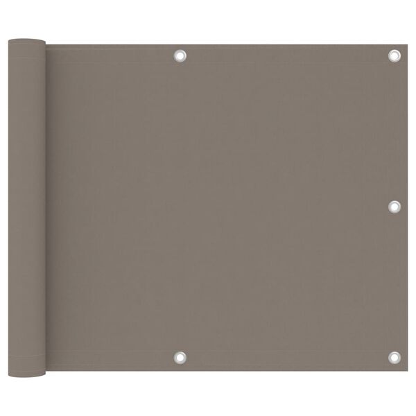 vidaXL Balkonscherm 75x300 cm oxford stof taupe