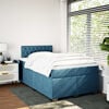 vidaXL Boxspring met matras fluweel blauw 120x190 cm